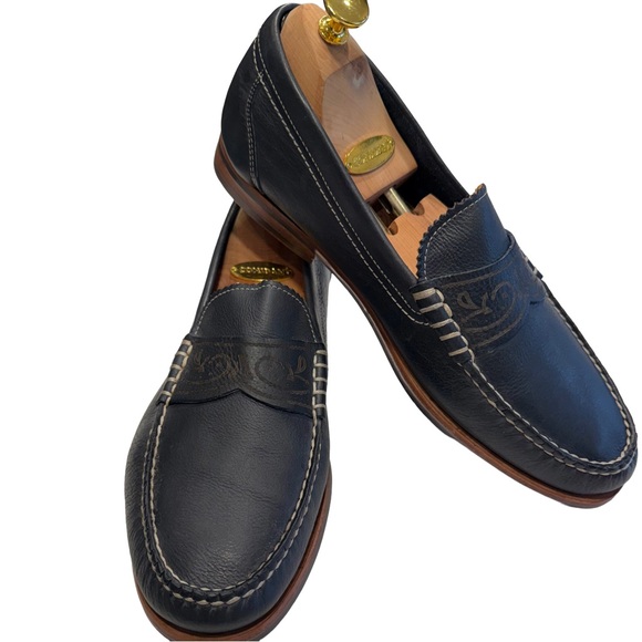 Robert Graham Kevin Men's Loafer Sz 10.5 Blue Leather Limited Edition EUC